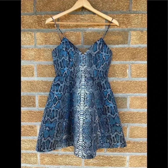 Lovers + Friends Python Young Love Cocktail Dress small - Picture 3 of 12